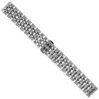 22mm Butterfly Buckle Stainless Steel Watch Band Strap for Samsung Galaxy Watch 46mm - Silver