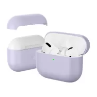 Separation Design Anti-fall Silica Gel Protective Case for Apple AirPods Pro - Light Purple(Violet)