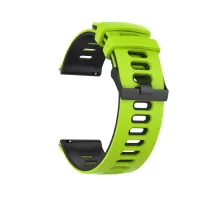 22mm Dual-colors Silicone Strap for Samsung Galaxy Watch 46mm, Adjustable Watch Replace Band - Lime/Black