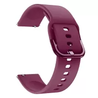 Silicone Watch Band with Metal Buckle for Samsung Galaxy Watch3 45mm - Wine Red
