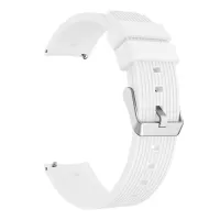 Pinstriped Silicone Smart Watch Band for Samsung Galaxy Watch3 41mm - White