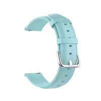20mm Genuine Leather Smart Watch Band Replacement for Samsung Galaxy Watch Active2/Huawei Watch GT 3 42mm - Baby Blue