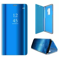 Luxury Mirror View Samsung Galaxy S9+ Flip Case - Blue