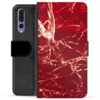Huawei P20 Pro Premium Wallet Case - Red Marble