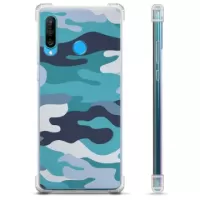 Huawei P30 Lite Hybrid Case - Blue Camouflage