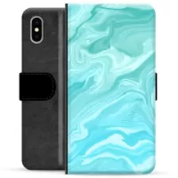 iPhone X / iPhone XS Premium Wallet Case - Blue Marble