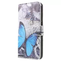 Samsung Galaxy S6 Stylish Wallet Case - Blue Butterfly