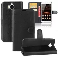 Huawei Y6 (2017) / Y5 (2017) Textured Wallet Case - Black