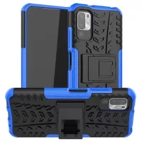 Anti-Slip Xiaomi Redmi Note 10 5G Hybrid Case with Stand - Blue / Black