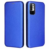 Xiaomi Redmi Note 10 5G Flip Case - Carbon Fiber - Blue