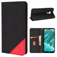 Bi-Color Series Nokia C30 Wallet Case - Black
