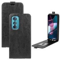Motorola Edge 30 Vertical Flip Case with Card Holder - Black