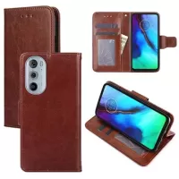 Motorola Edge 30 Pro Wallet Case with Magnetic Closure - Brown