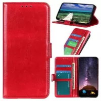 Motorola Moto E32 Wallet Case with Magnetic Closure - Red