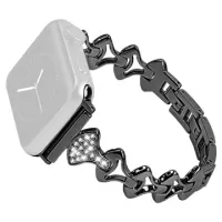 Rhinestone Fan-shaped Apple Watch Ultra/8/SE (2022)/7/SE/6/5/4/3/2/1 Strap - 49mm/45mm/44mm/42mm - Black