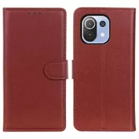 Xiaomi Mi 11 Lite 5G Wallet Case with Magnetic Closure - Brown