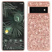 Glitter Series Google Pixel 6 Pro Hybrid Case - Rose Gold