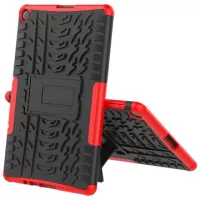 Huawei MatePad T10/T10s Anti-Slip Hybrid Case with Kickstand - Red / Black