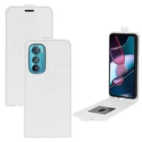 Motorola Edge 30 Vertical Flip Case with Card Holder - White