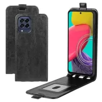 Samsung Galaxy M53 Vertical Flip Case with Card Holder - Black