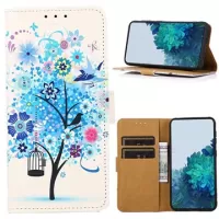 Glam Series Huawei Nova 8i/Honor 50 Lite Wallet Case - Flowering Tree / Blue