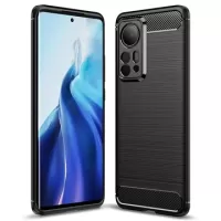 Xiaomi 12 Pro Brushed TPU Case - Carbon Fiber - Black