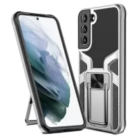 Samsung Galaxy S22+ 5G Hybrid Case with Metal Kickstand - White