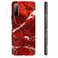 Sony Xperia 10 III TPU Case - Red Marble