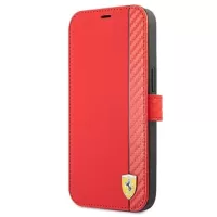 Ferrari On Track Carbon Stripe iPhone 13 Wallet Case - Red