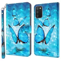 Wonder Series Samsung Galaxy A03s Wallet Case - Blue Butterfly