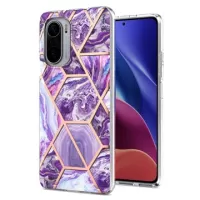 Marble Pattern Electroplated IMD Xiaomi Mi 11i/Poco F3 TPU Case - Purple