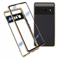 Google Pixel 6 Pro Magnetic Case with Tempered Glass Back - Gold
