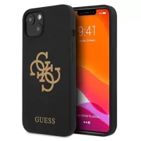 Guess Silicone 4G Logo iPhone 13 Mini Case - Black