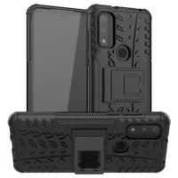 Motorola G Pure Anti-Slip Hybrid Case with Kickstand - Black