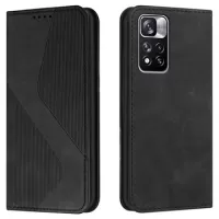 Business Style Xiaomi Redmi Note 11 Pro/Note 11 Pro+ Wallet Case - Black