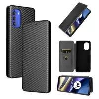 Motorola Moto G51 5G Flip Case - Carbon Fiber - Black