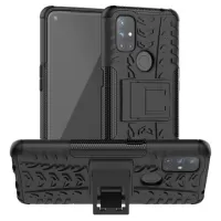 Anti-Slip OnePlus Nord N10 5G Hybrid Case with Stand - Black