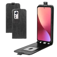 Xiaomi 12/12X Vertical Flip Case with Card Slot - Black