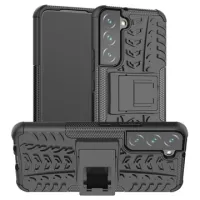 Anti-Slip Samsung Galaxy S22 5G Hybrid Case with Stand - Black