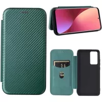 Xiaomi 12 Pro Flip Case - Carbon Fiber - Green