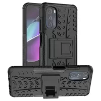 Anti-Slip Motorola Moto G (2022) Hybrid Case with Stand - Black