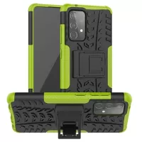 Samsung Galaxy A52 5G/A52s 5G Anti-Slip Hybrid Case with Stand - Green / Black