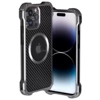 R-Just RJ-51 Mag iPhone 14 Pro Case - Carbon Fiber - Black
