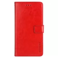 Idewei iPhone 14 Wallet Case with Magnetic Closure - Red