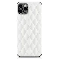 Rhombus Series iPhone 14 Pro Max Coated Case - White