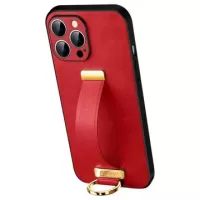 Sulada Fashion iPhone 14 Pro Max Hybrid Case with Hand Strap - Red