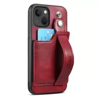Suteni H12 iPhone 14 Plus Case with Card Slot & Hand Strap - Red