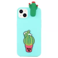 3D Cartoon iPhone 14 Plus TPU Case - Cactus
