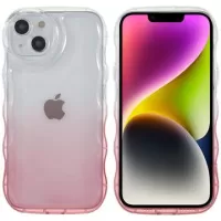 Wavy Edge Gradient iPhone 14 Plus TPU Case - Pink