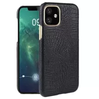 iPhone 11 Coated Plastic Case - Crocodile - Black